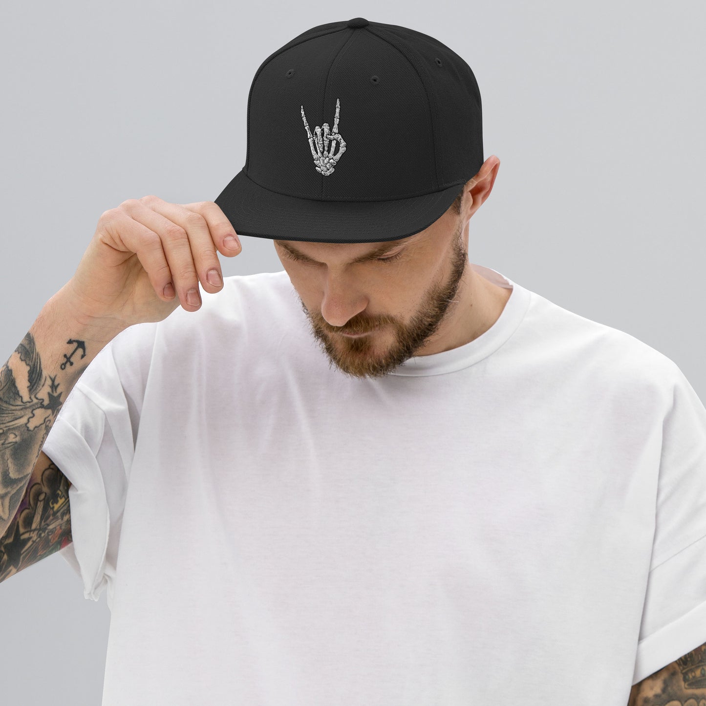 Horns Up Snapback Hat