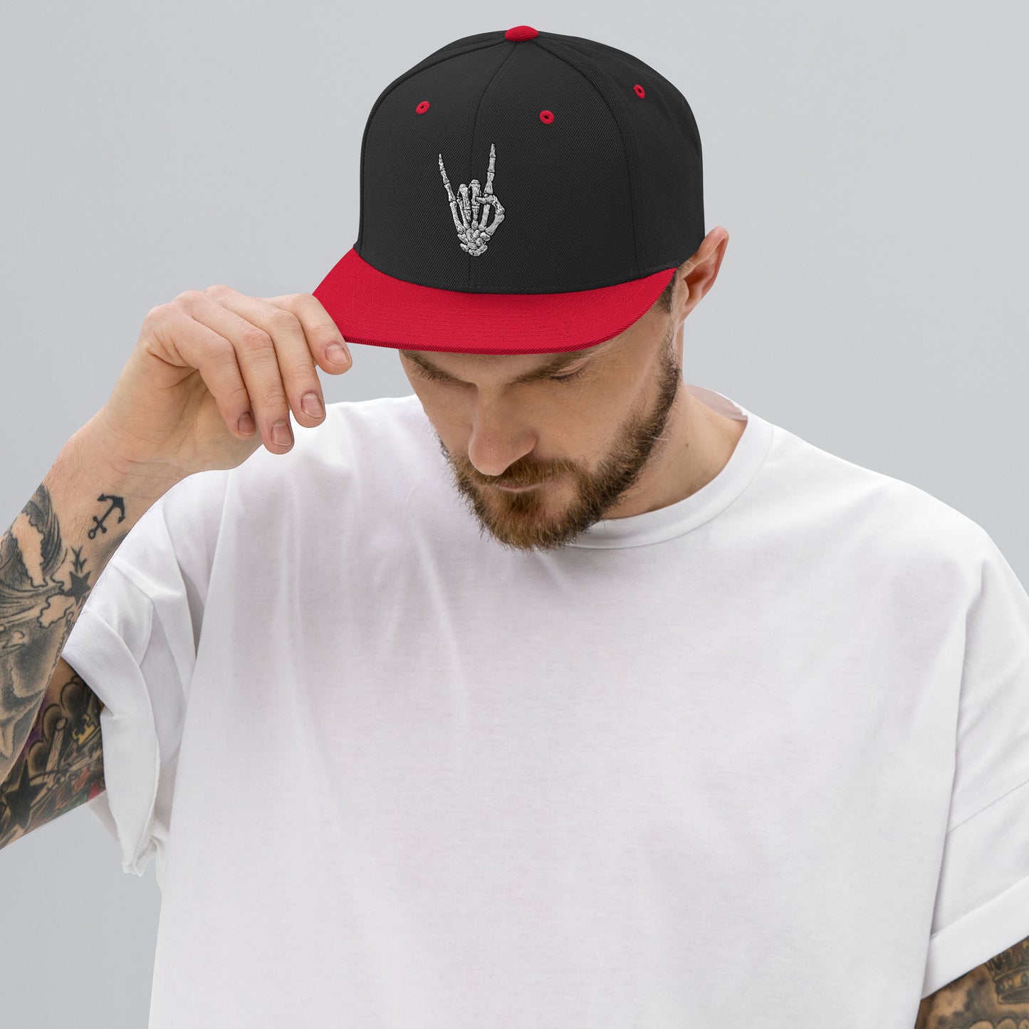 Horns Up Snapback Hat