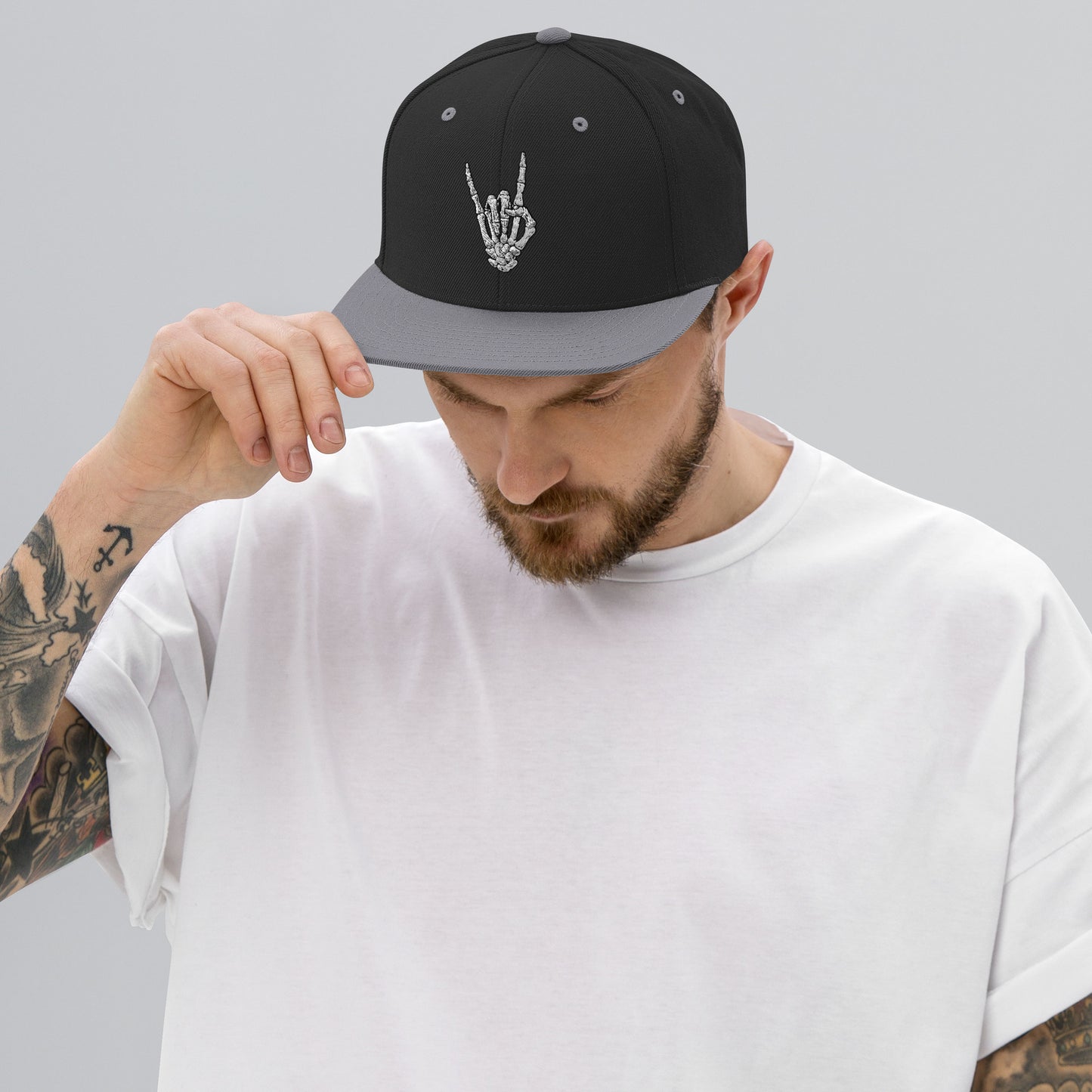 Horns Up Snapback Hat