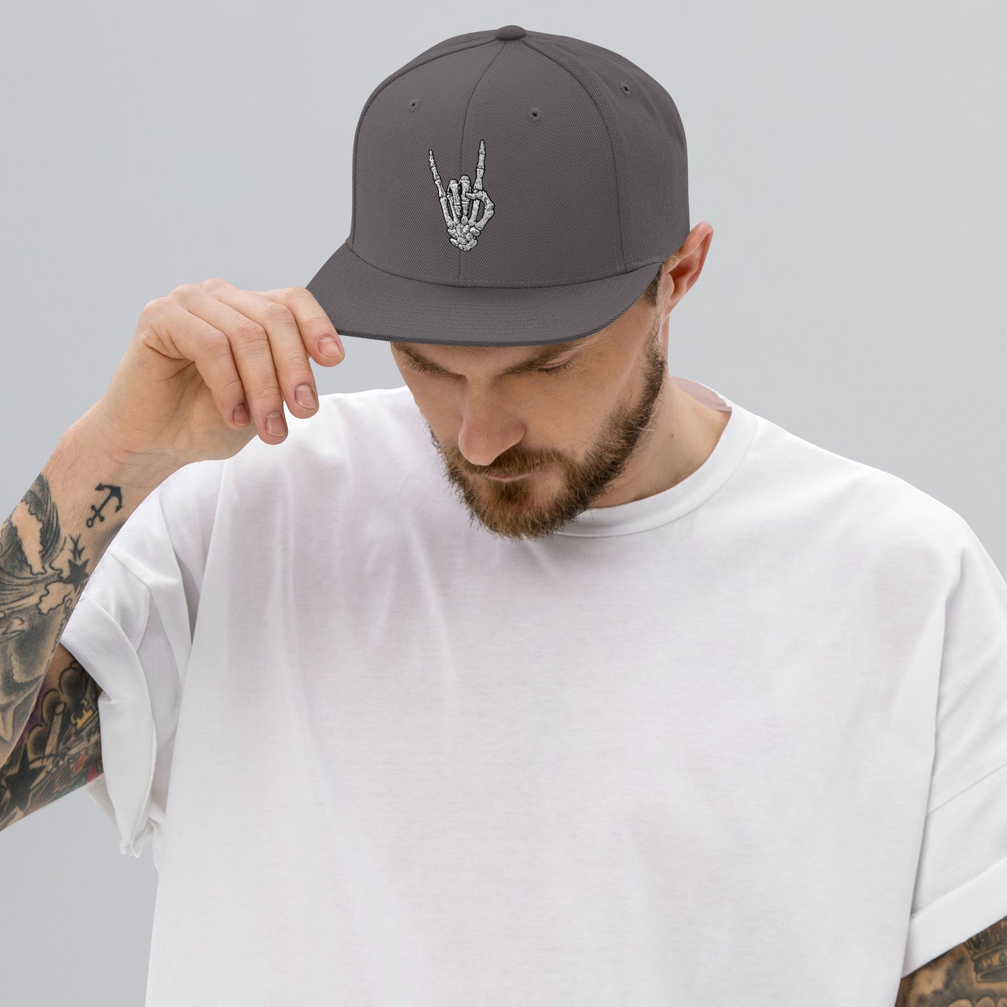 Horns Up Snapback Hat