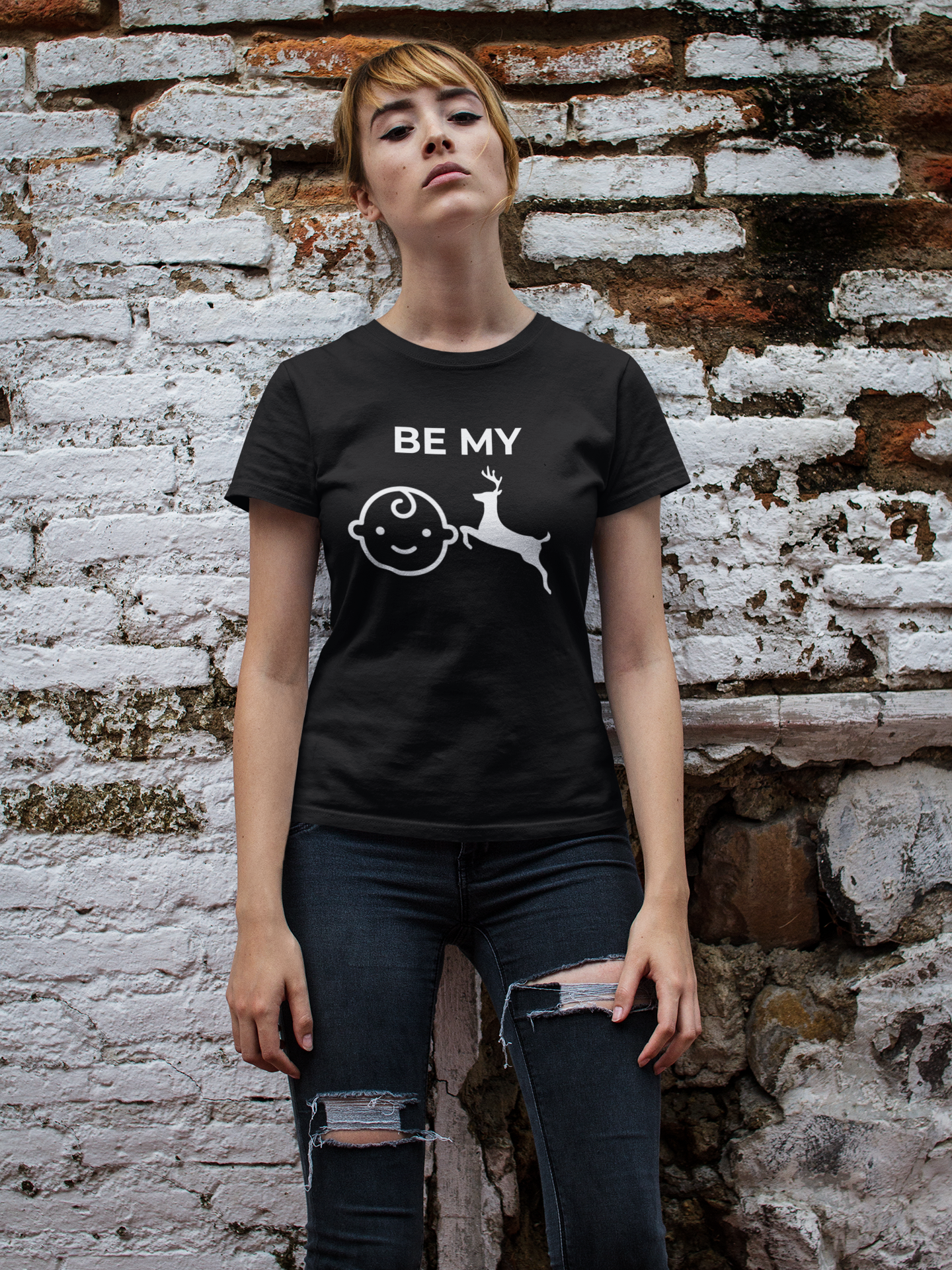 Be My Baby Reindeer - Unisex staple eco t-shirt